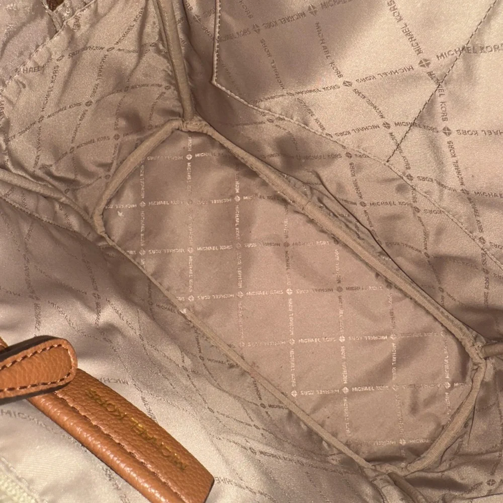 Michael Kors Tan Monogram Backpack - Picture 5 of 8